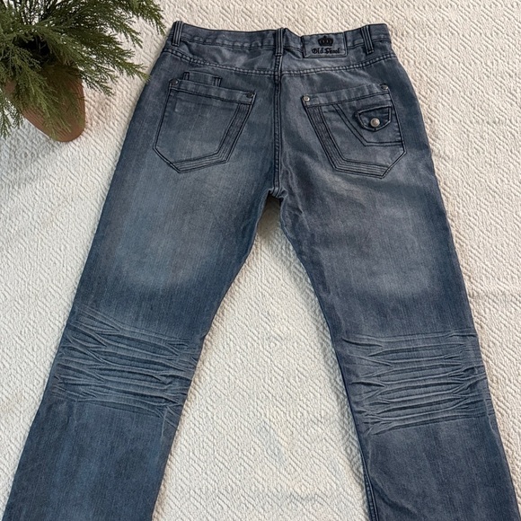 Vintage Old Skool Blue Men's Straight Jeans Size 36 - Picture 10 of 11